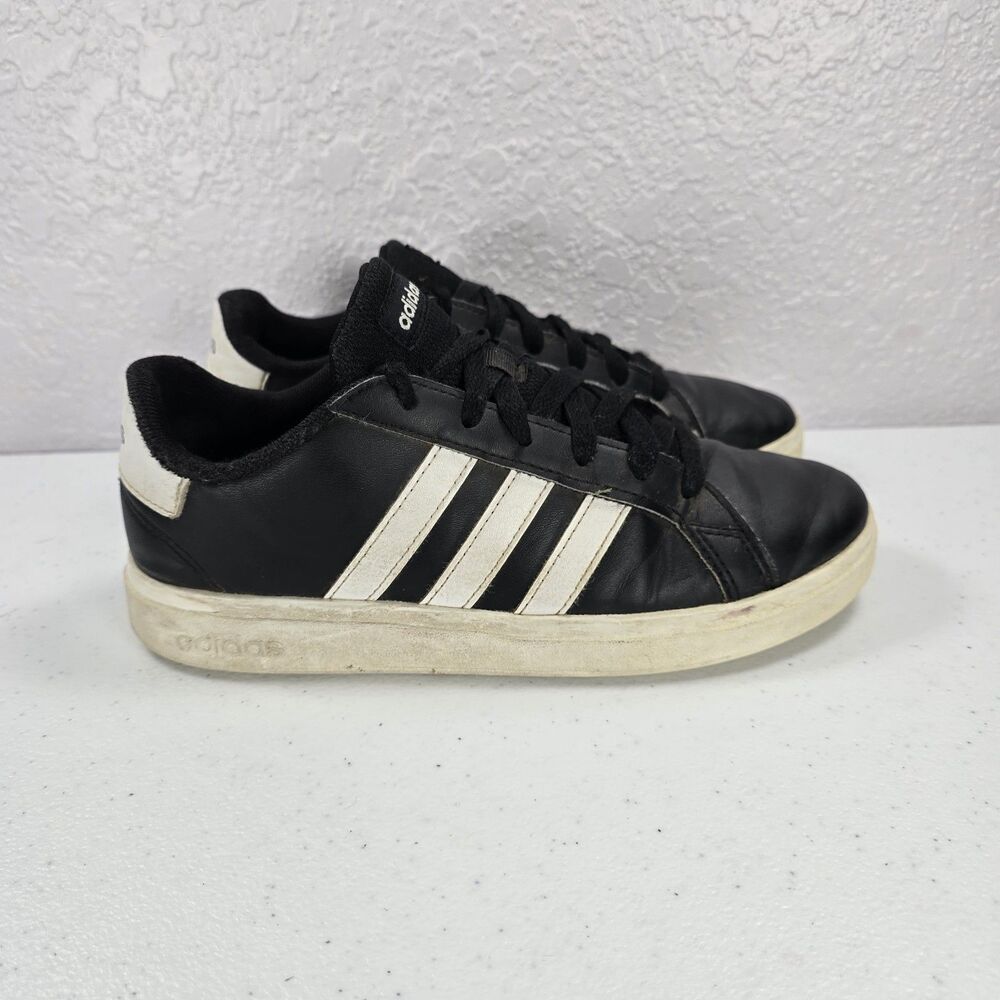 Adidas Grand Court 2.0 Sneakers Youth 3.5 Core Black White GW6503